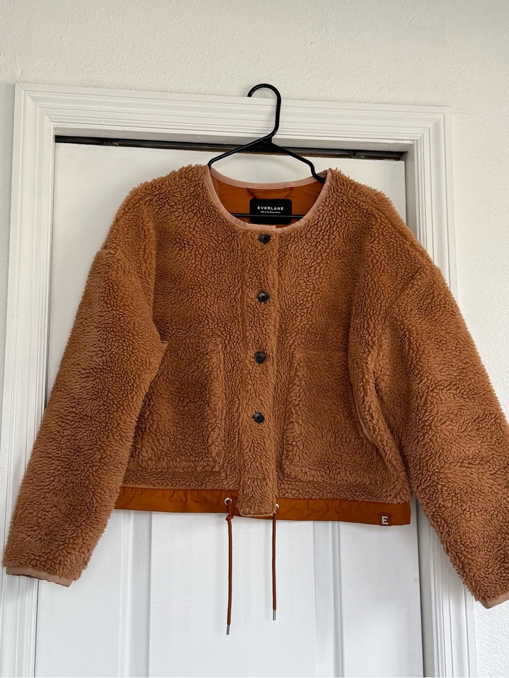 Everlane Teddy Jacket in Camel Brown